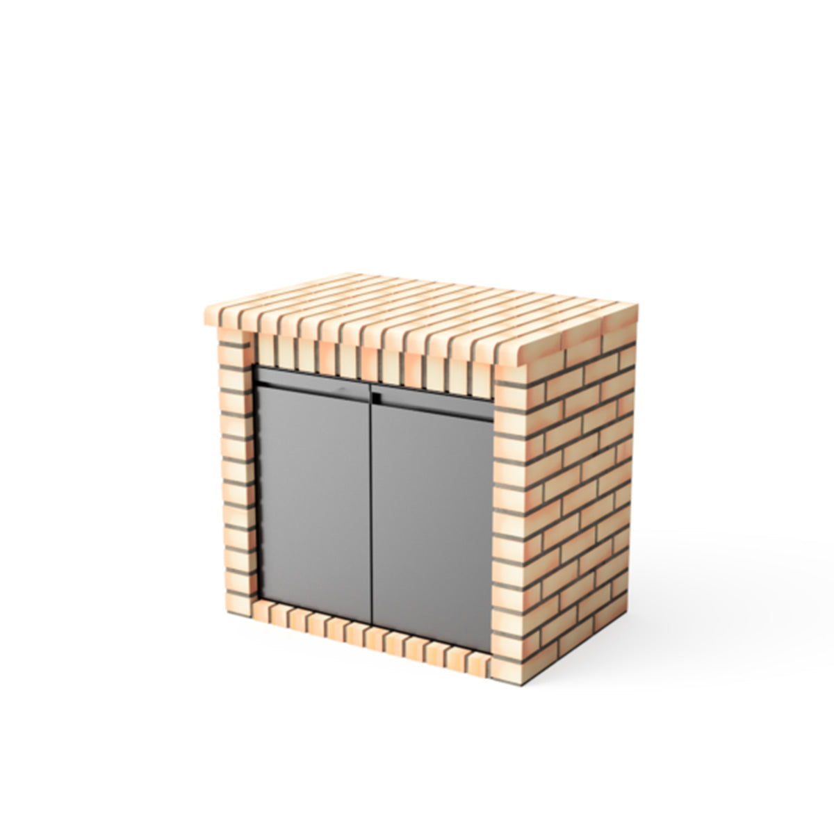 Módulo de banco Volterra com portas laranja, Movelar