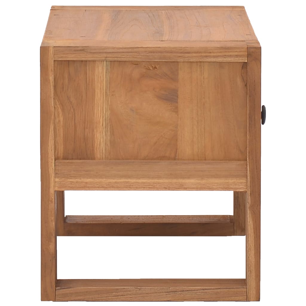 Mesita De Noche Madera Maciza De Teca 50x30x35 Cm_2