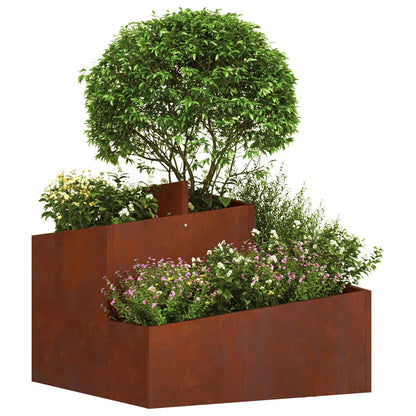 Macetero De Jardín Oxidado 60 X 60 X 50 Cm Acero Oxidado_2