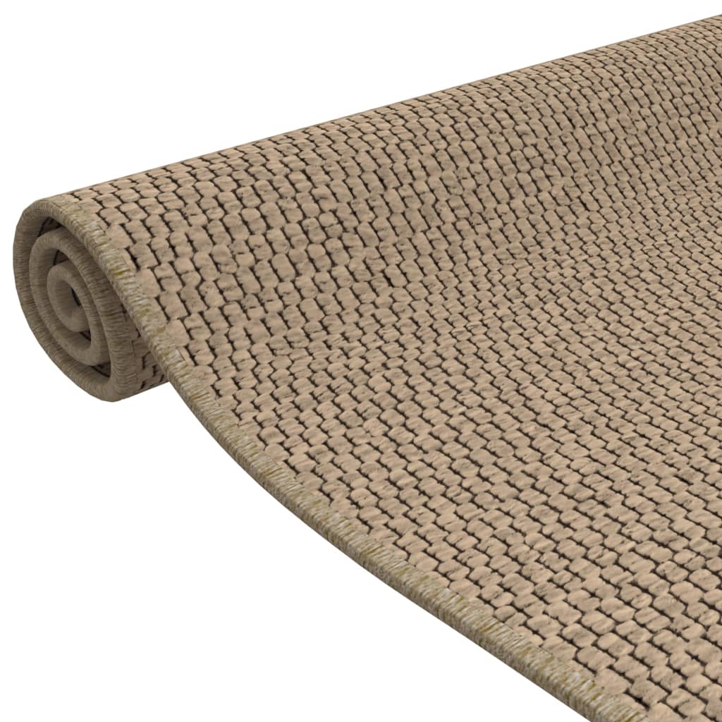 Alfombra De Pasillo Con Aspecto De Sisal Color Arena 80x150 Cm / Vetonek_0