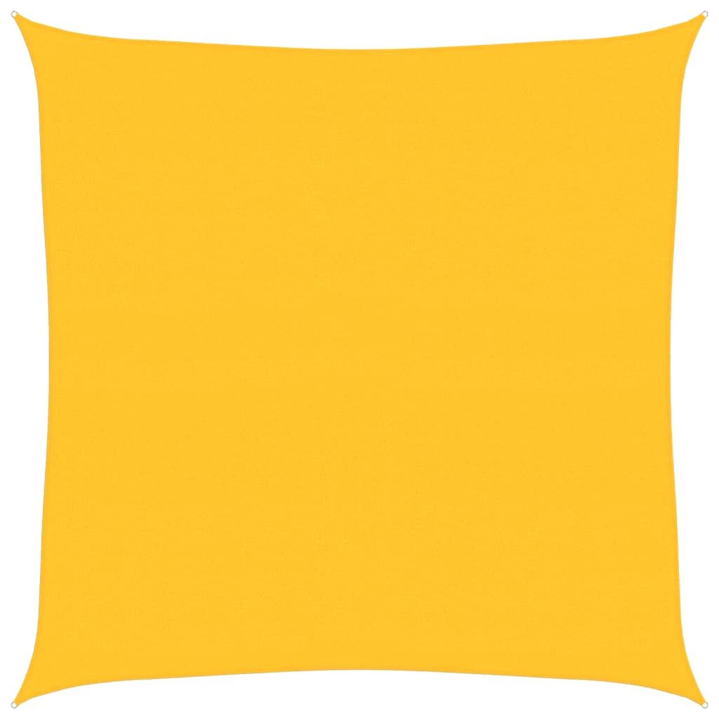 Vidaxl Toldo De Vela Cuadrado Hdpe Amarillo 160 G/m² 7x7 M_0