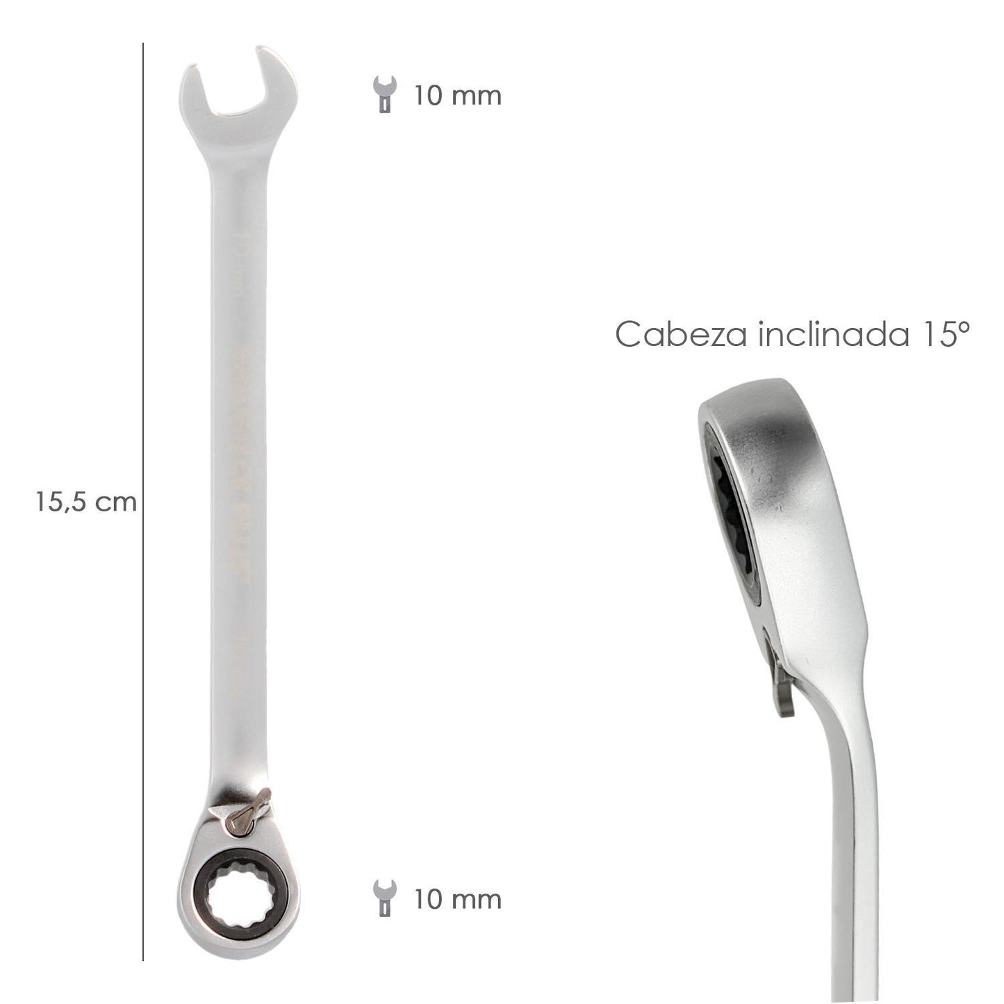 Llave Combinada Con Carraca 10 Mm. Din 3113_1