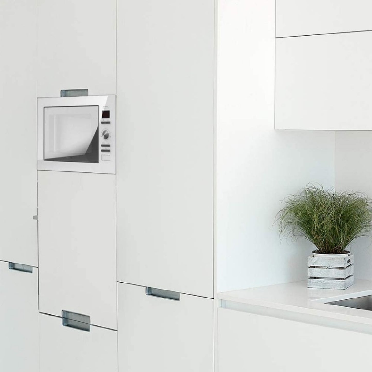Microondas Encastrable Digital Grandheat 2590 Built-in White. Potencia 900 W, Integrable, 25 Litros, Grill 1000 W, 8 Funciones Preconfiguradas, Temp_2
