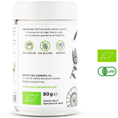 Chá Matcha Cerimonial 100% biológico Matcha &amp; CO 80 g