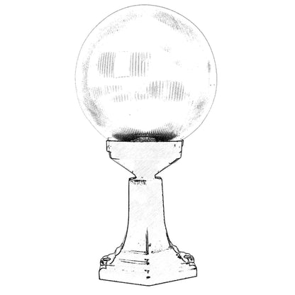 Aplique De Pared Para Exterior, Abs , Negro, 25x25x47, Casquillo E 27 Max 60 W