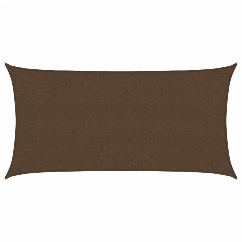Vidaxl Toldo De Vela Hdpe Marrón 160 G/m² 2,5x5 M_0