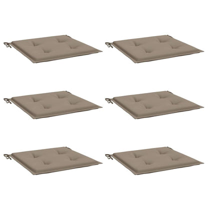Vidaxl Cojines De Silla De Jardín 6 Uds Tela Oxford Taupé 40x40x4 Cm_0