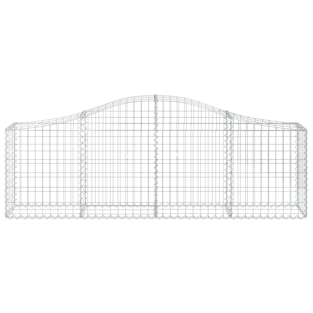 Cestas De Gaviones 11 Uds Forma De Arco Hierro 200x30x60/80 Cm_3