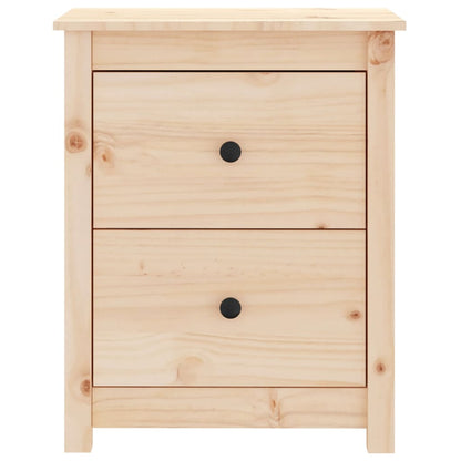 Mesita De Noche Madera Maciza De Pino 50x35x61,5 Cm_1