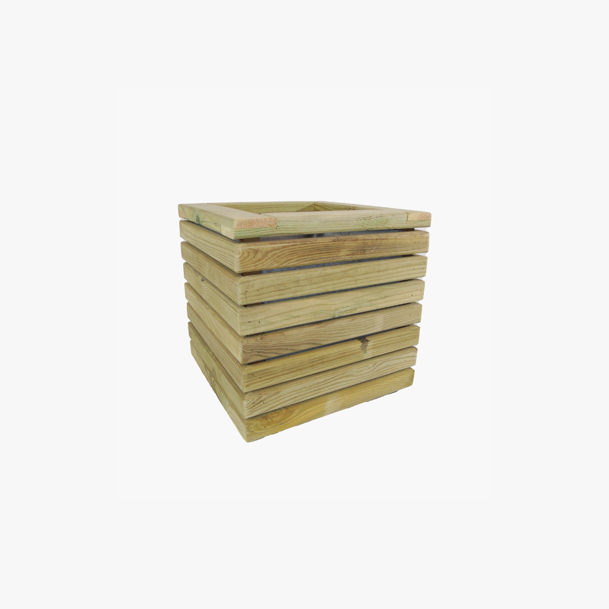 Jardinera Luxe De Madera Tratada Vidahuerto 60x60x60 Cm._0