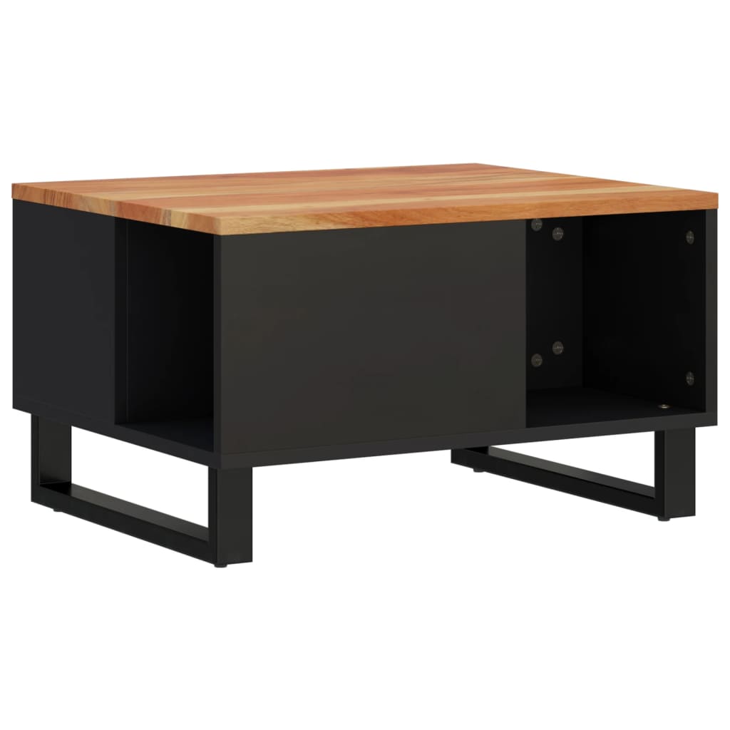 Mesa De Centro De Madera Maciza De Acacia 60x50x35 Cm_0