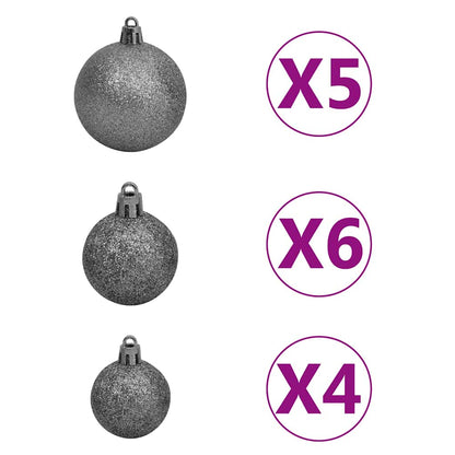 Vidaxl Árbol De Navidad Preiluminado Con Luces Y Bolas Verde 120 Cm_4