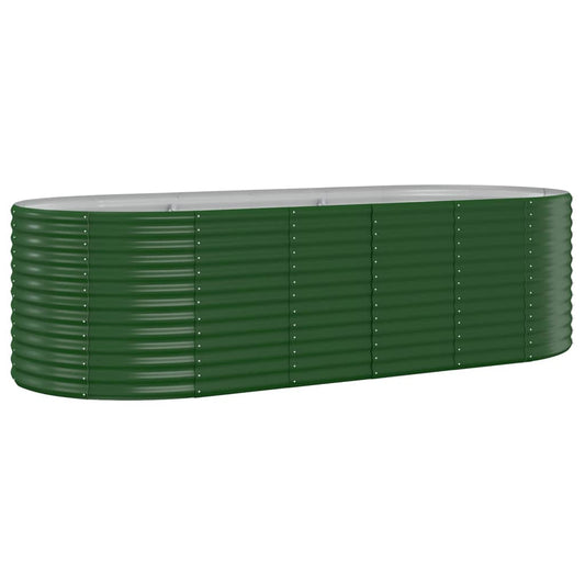 Jardinera Arriate Acero Galvanizado Verde 249x100x68 Cm_0