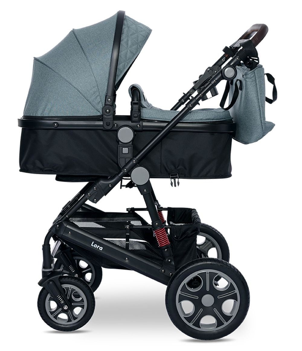 Carro De Bebé Tres Piezas Convertible Lora Hasta 15 Kg Artic Blue_1