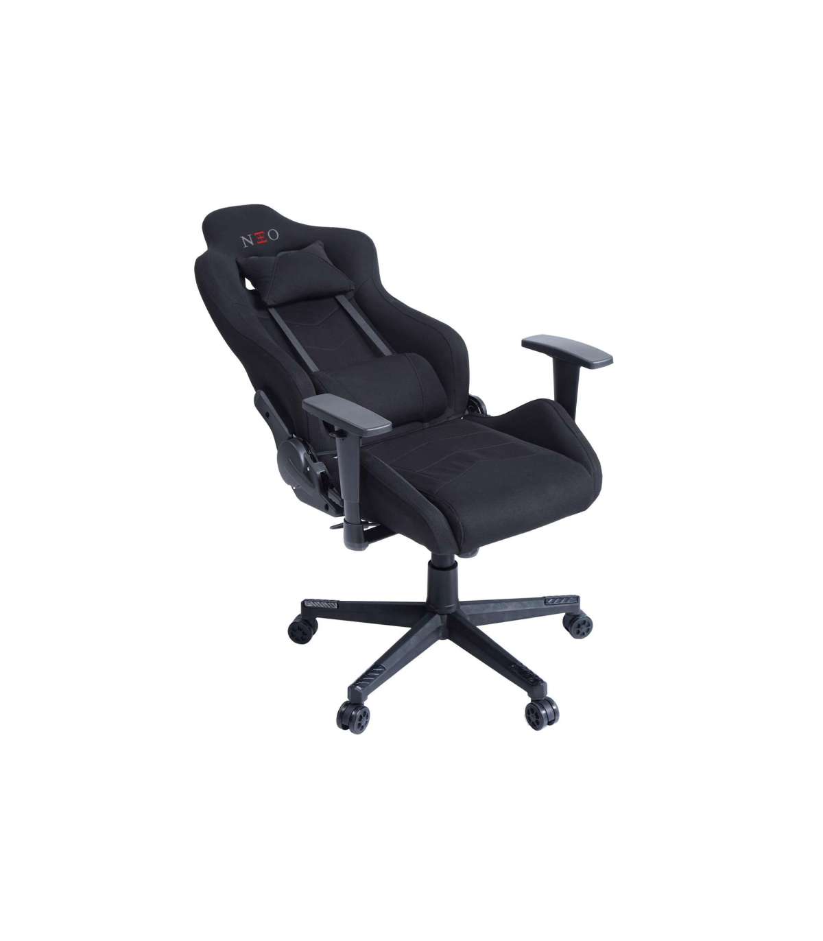 Sillon Giratorio Elevable Gamer Neo Pro Tapizado En Tejido Negro, 124-134 Cm(alto)70 Cm(an_4