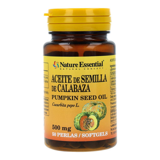 Óleo de sementes de abóbora Nature Essential 50 cápsulas gelatinosas