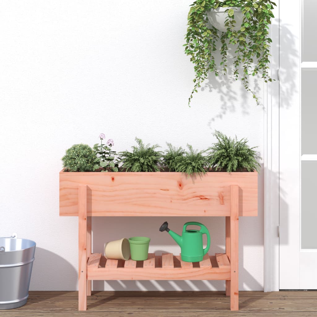 Arriate Elevado Jardín Madera Maciza Abeto Douglas 101x30x69 Cm_1