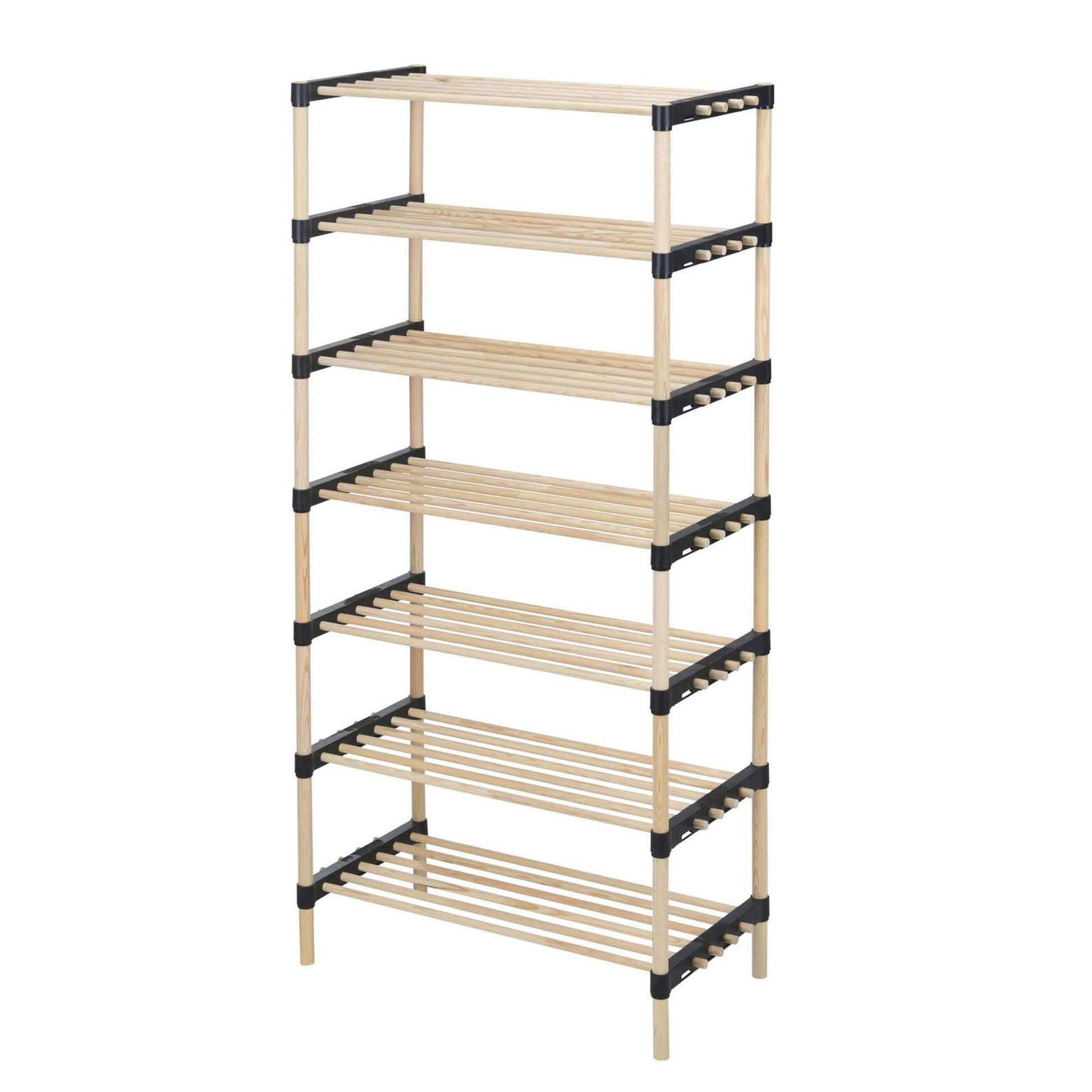 Well Home Zapatero De 7 Estantes En Madera Y Metal H.110cm_0