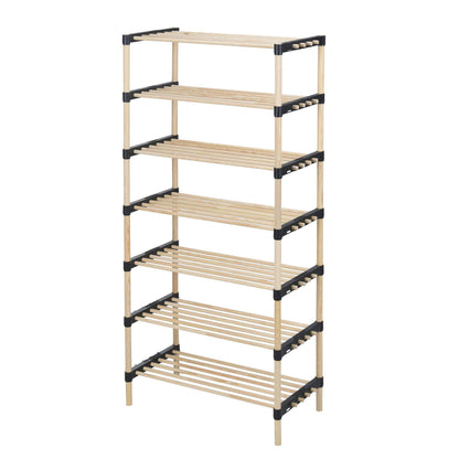 Well Home Zapatero De 7 Estantes En Madera Y Metal H.110cm_0