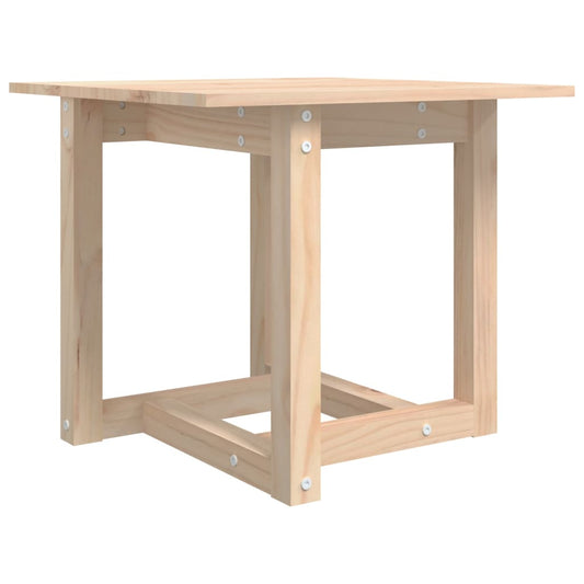 Mesa De Centro De Madera Maciza De Pino 50x50x45 Cm_0