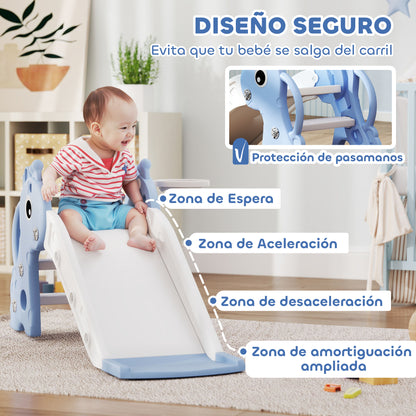 Aiyaplay Tobogán Infantil 3 En 1 Para Niños De 1-3 Años 106x51,5x52 Cm Azul_5