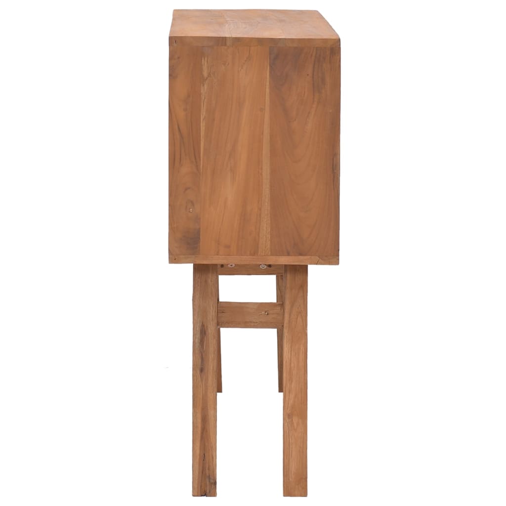 Mesa Consola De Madera Maciza De Teca 80x30x80 Cm_2