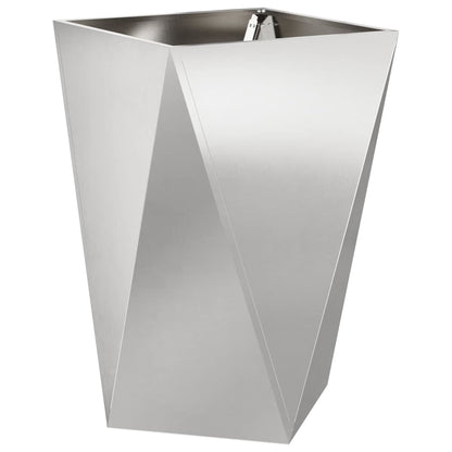Jardinera 2 Uds. Plateado 50 X 50 X 75 Cm Acero Inoxidable_4
