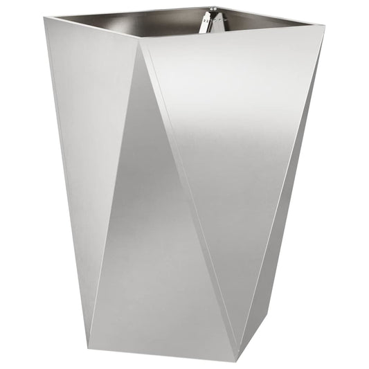 Jardinera Plateado 50 X 50 X 75 Cm Acero Inoxidable_0