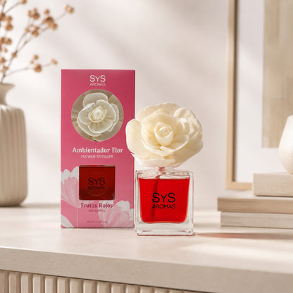 Ambientador Difusor Flor Frutos Rojos SYS Aromas 90 ml | Aroma Dulce y Afrutado | Decorativo_1
