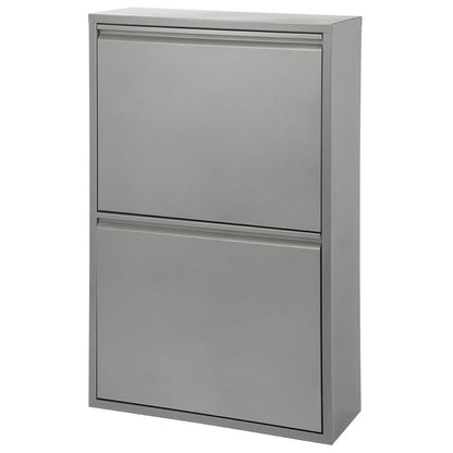 Armário de reciclagem Duett em metal com 4 compartimentos Branco