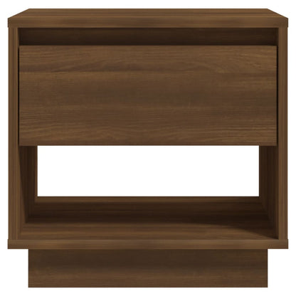 Mesita De Noche Madera De Ingeniería Marrón Roble 45x34x44 Cm_3