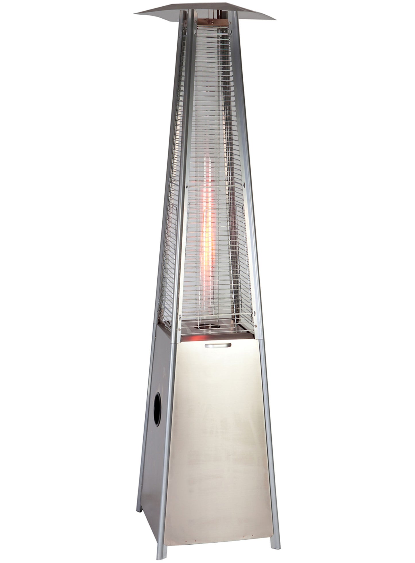 Estufa De Gas Butano Piramidal De Acero Inoxidable Para Terraza 5700 / 9500w_0