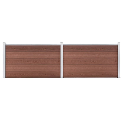 Valla De Jardín De Wpc Marrón 353x106 Cm / Vetonek_2