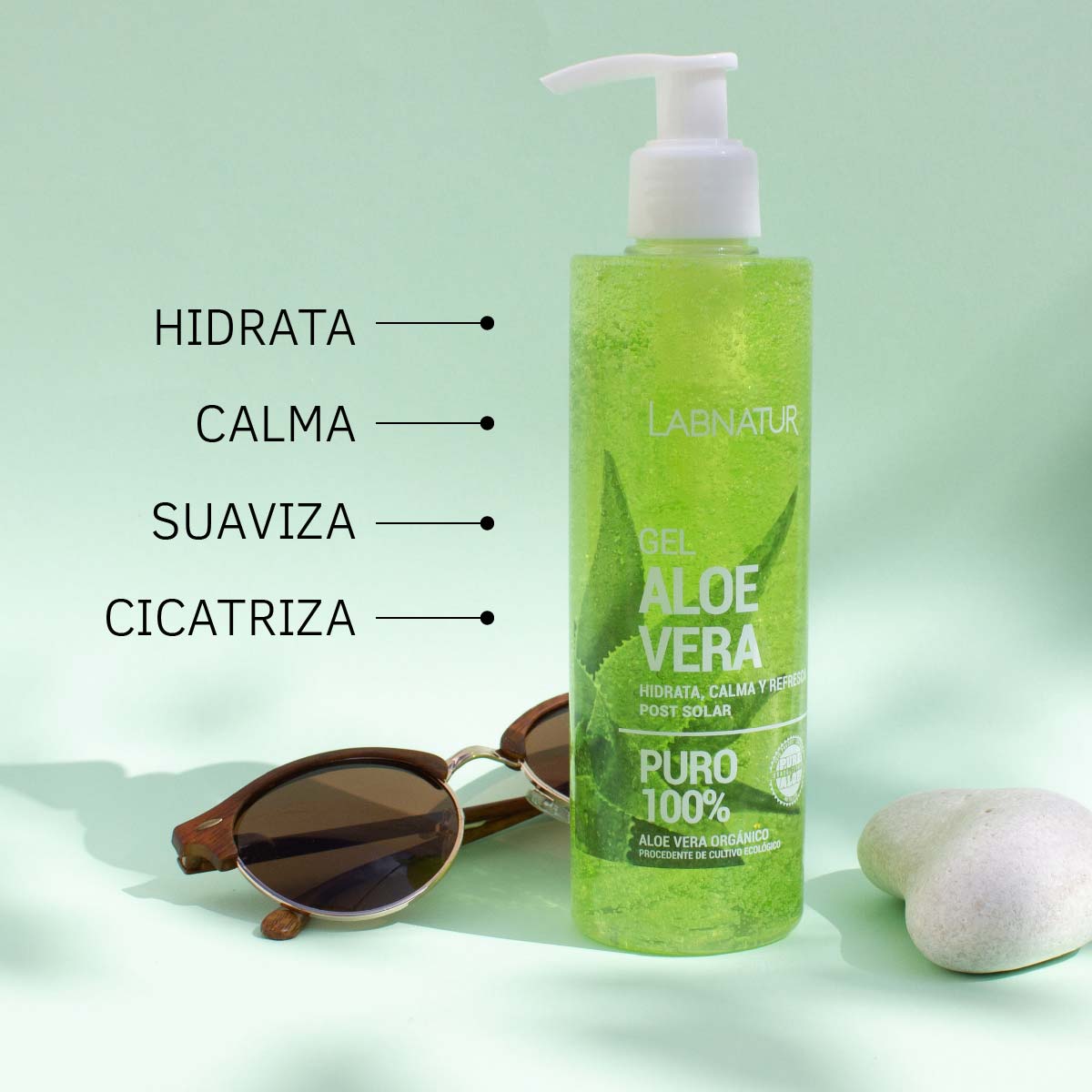 Gel ALOE VERA 100% PURO | Ecológico y Vegano | Piel Sensible | Hidrata, Nutre, Calma y Refresca | Rápida Absorción_3