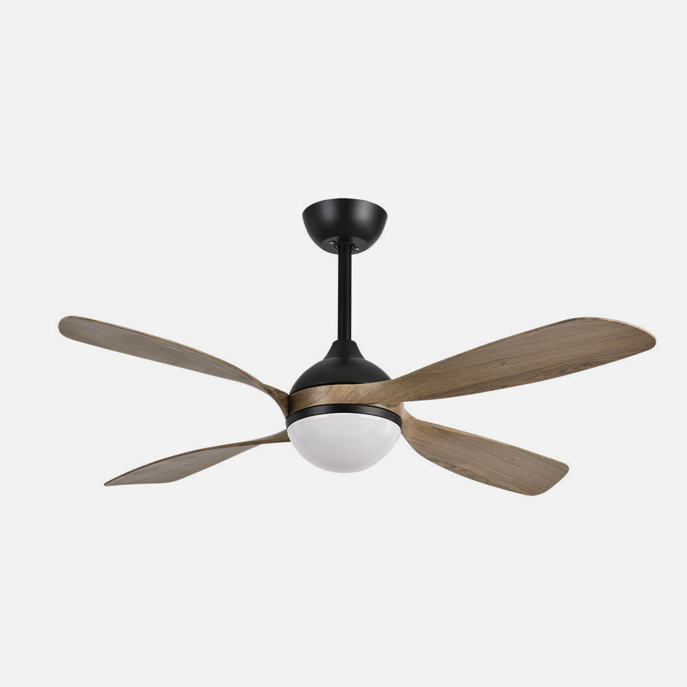 Ventilador Dc Livorno 30w 3250lm Negro/roble 132d 4aspas 3000k,4500k,6000k, Remoto+ Temporizador+ Memoria_2