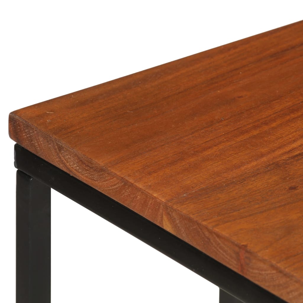 Mesa Auxiliar De Madera Maciza De Acacia 35x45x65 Cm_3
