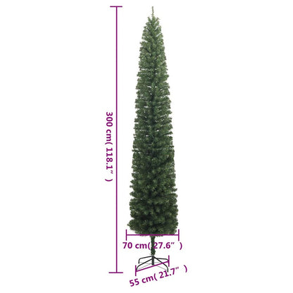 Vidaxl Árbol De Navidad Estrecho Con 300 Led Y Bolas 300 Cm_2