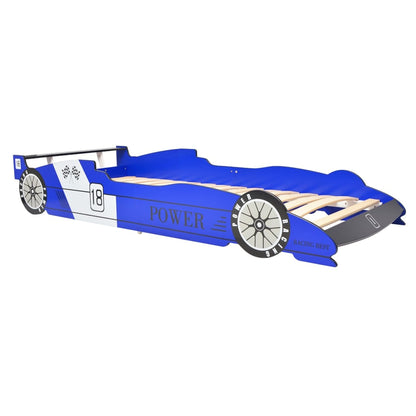 Cama Con Forma De Coche De Carreras Para Niños Azul 90x200 Cm / Vetonek_3
