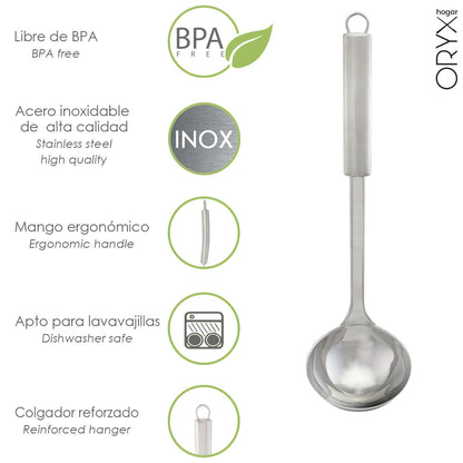Cucharon Cocina Acero Inoxidable 9x33,5 (alt.) Cm.