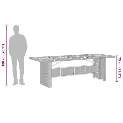 Set De Comedor Jardín 11 Pzas Con Cojines Ratán Sintético Negro / Vetonek_4