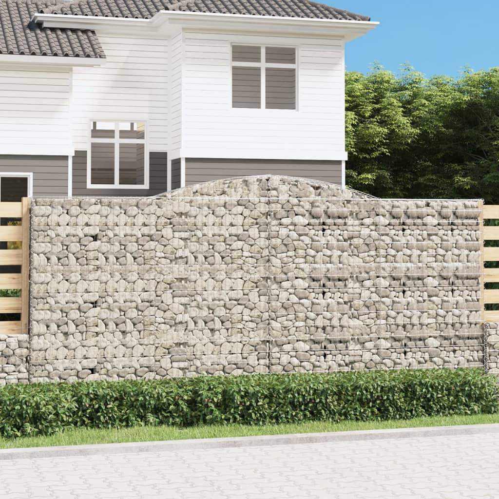 Cestas De Gaviones 3 Uds Forma De Arco Hierro 400x30x180/200 Cm_1