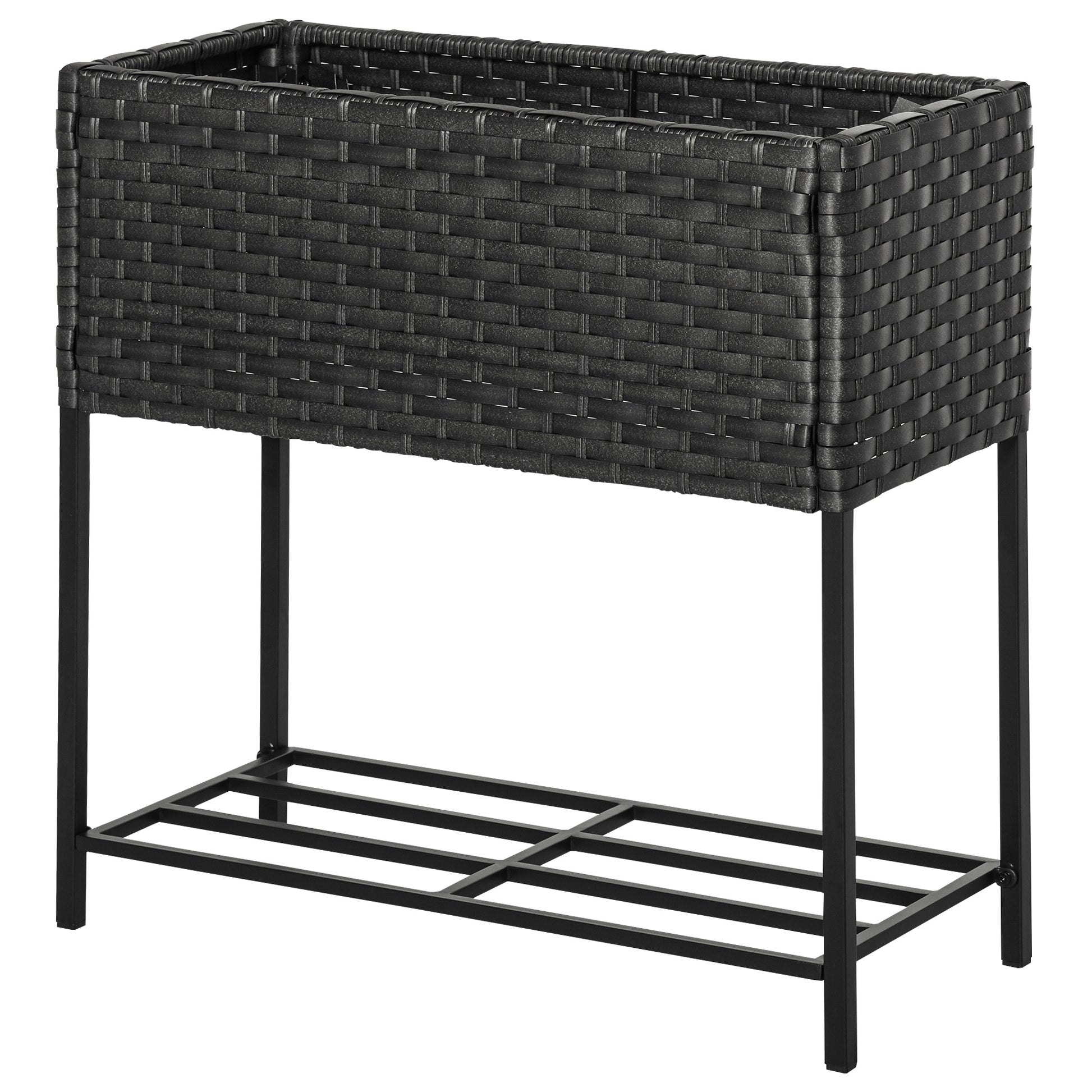 Outsunny Soporte Para Jardinera Exterior Huerto Urbano Con Estante 70x30x72 Cm_0