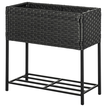 Outsunny Soporte Para Jardinera Exterior Huerto Urbano Con Estante 70x30x72 Cm_0