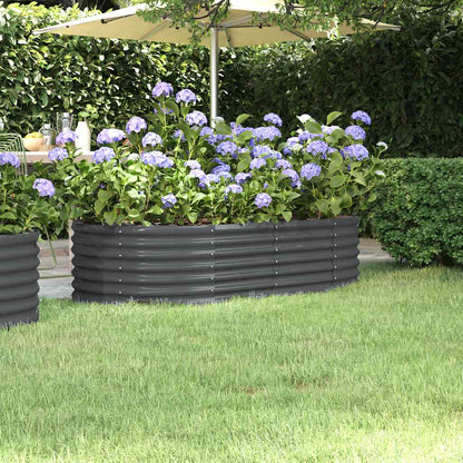 Jardinera Arriate Acero Galvanizado Antracita 152x80x36 Cm_1