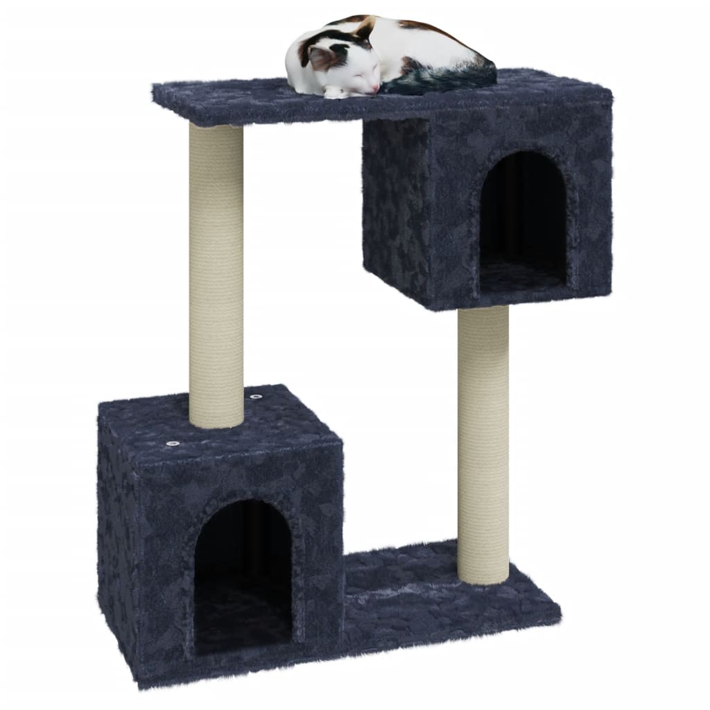 Rascador Para Gatos Con Postes De Sisal Gris Oscuro 60 Cm_2
