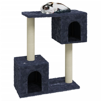 Rascador Para Gatos Con Postes De Sisal Gris Oscuro 60 Cm_2