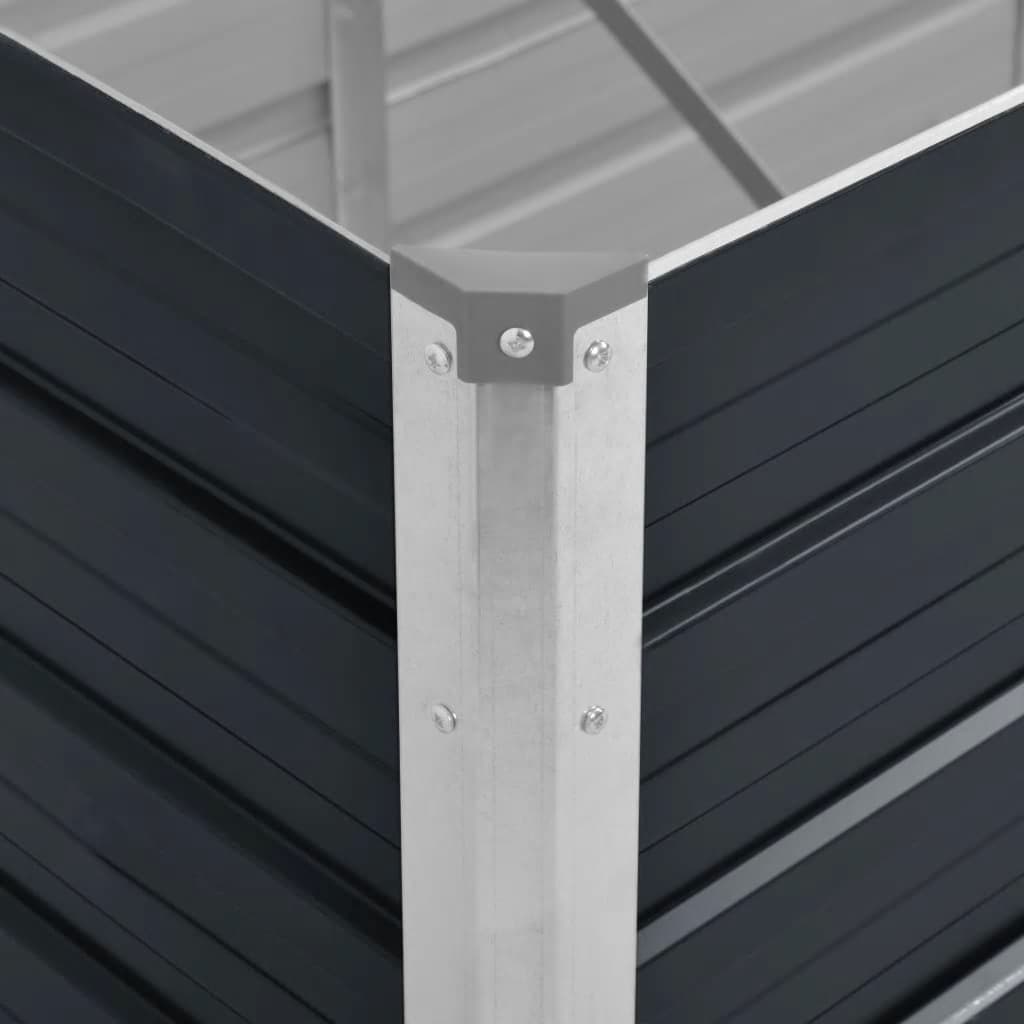 Arriate De Acero Galvanizado Gris Antracita 100x40x45 Cm_5