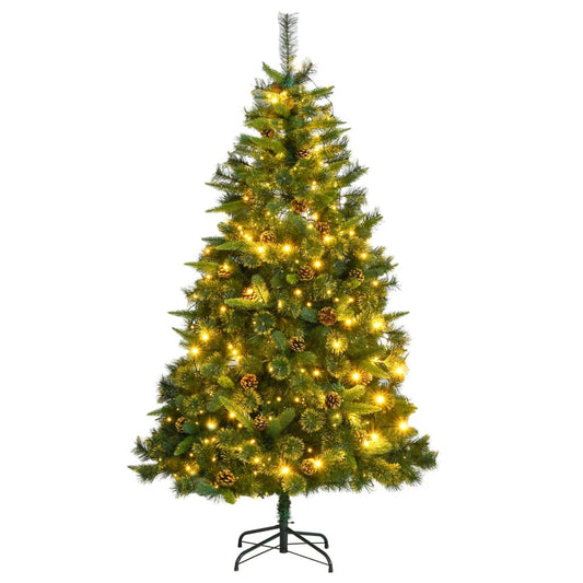 Vidaxl Árbol De Navidad Artificial Con Bisagras 300 Leds 240 Cm_0