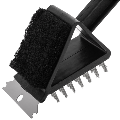 Cepillo Raspador Largo Con Espátula De Metal Para La Limpieza De Barbacoa De 37 Cm_1