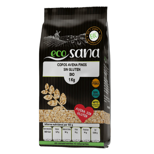 Copos De Avena Fino Integral Sin Gluten Bio 1 Kg_0